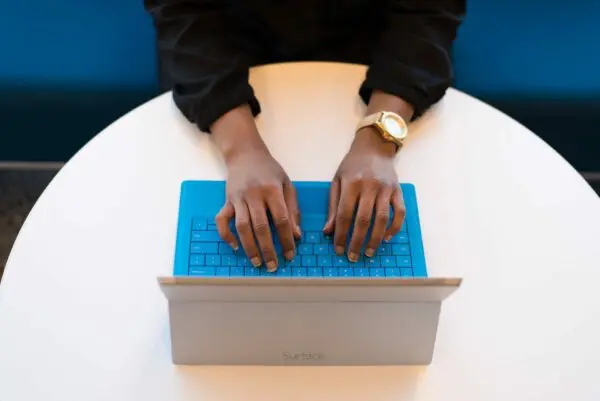 Black Businesswoman's Hands Typing