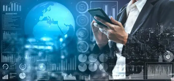 Businesswoman With Finance Graphs