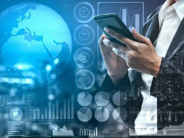 Businesswoman With Finance Graphs