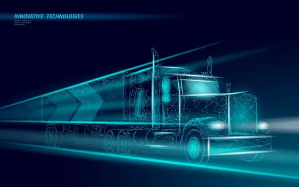 Glowing Semi Truck